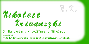 nikolett krivanszki business card